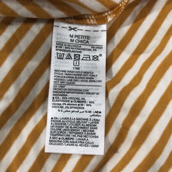 OLD NAVY YELLOW AND WHITE STRIPE JERSEY SWING DRESS SIZE M PETITE - Picture 5 of 5